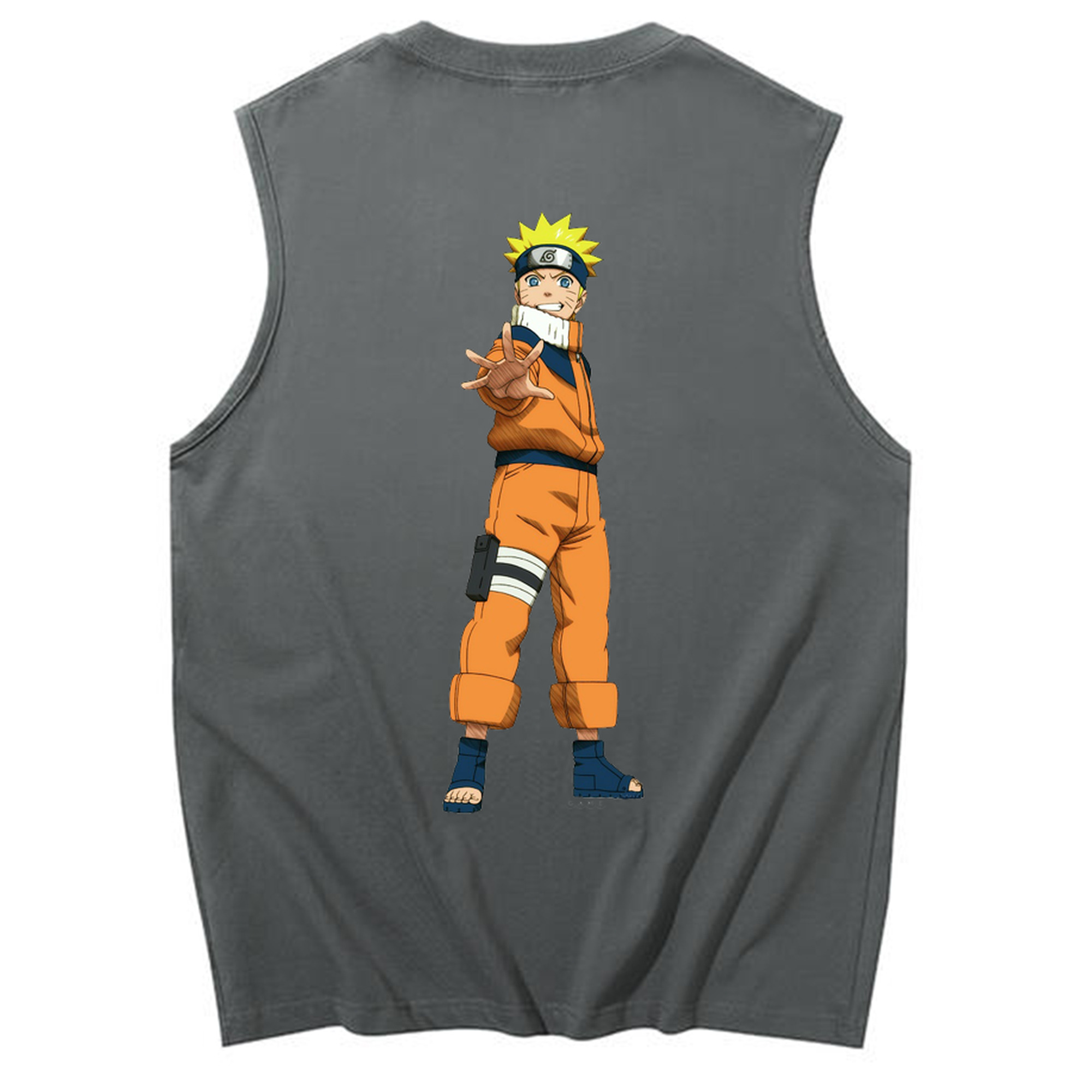 （画像用） NARUTO -ナルト- うずまき ナルト Uzumaki Naruto コットン100％タンクトップ（背面プリント）